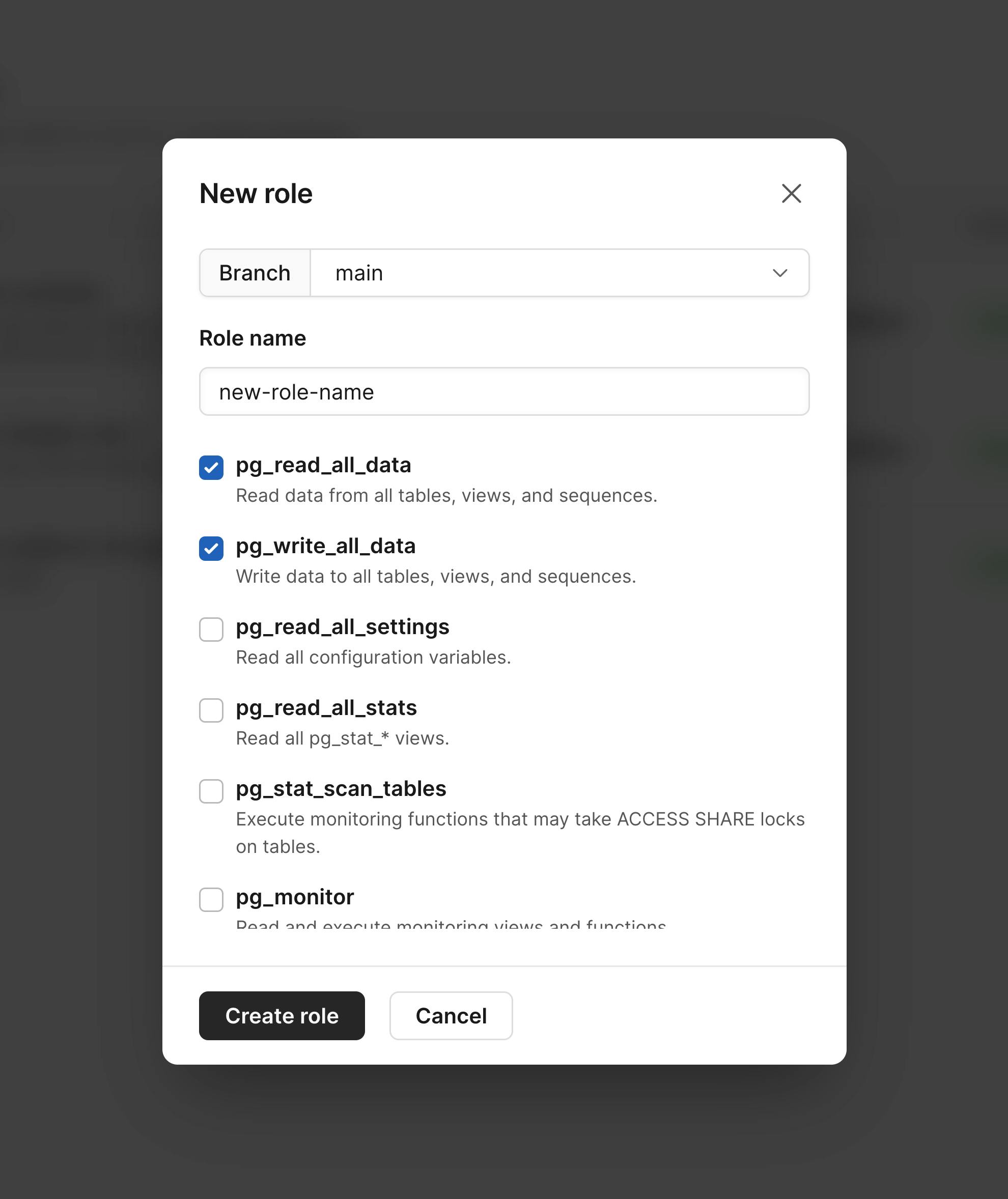 Configure the new role