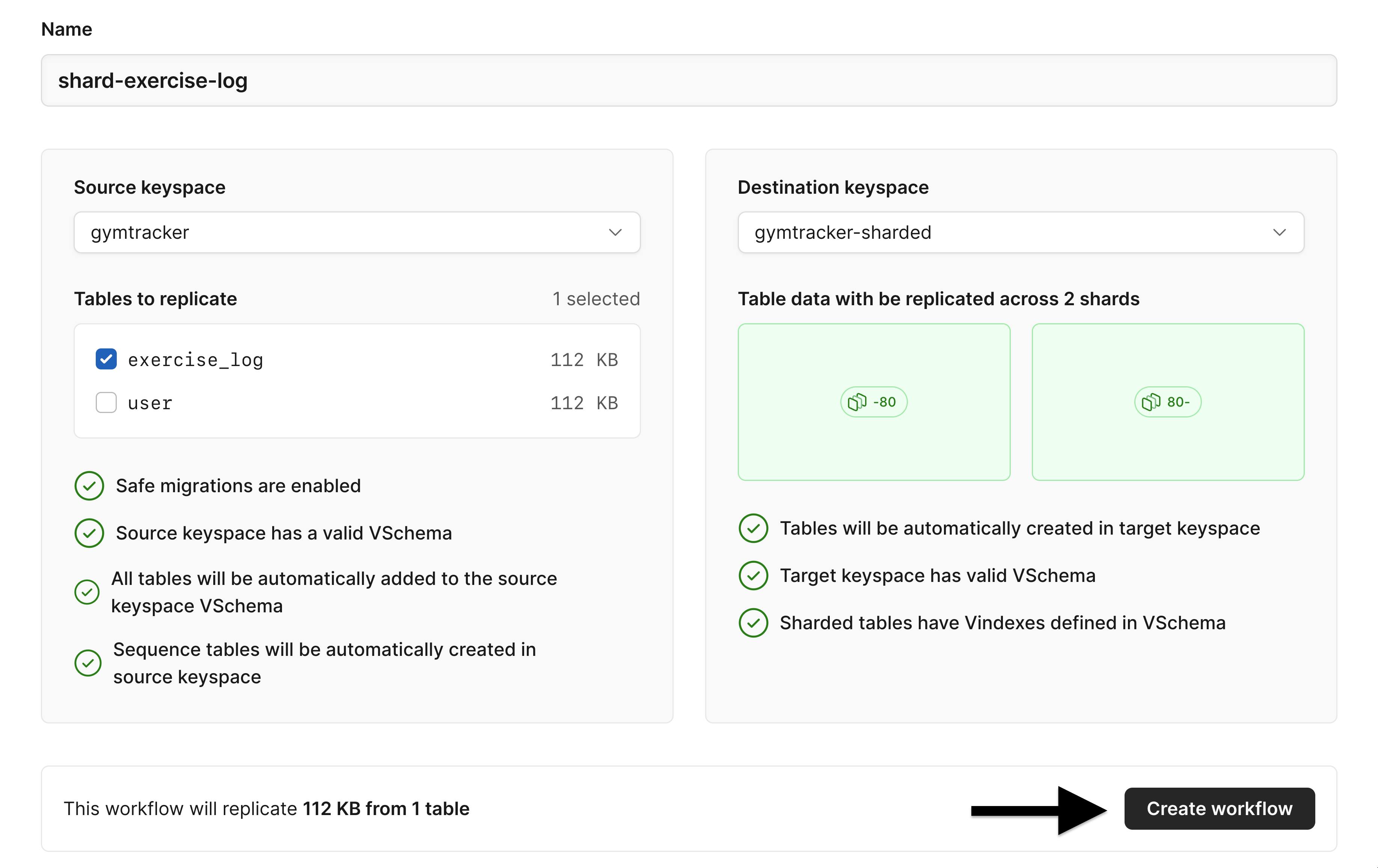 Configuring a workflow